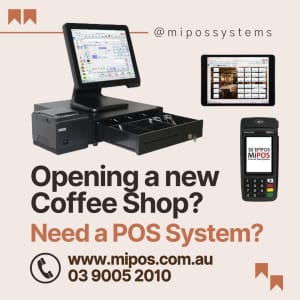Pay once to own a Cafe POS System from MiPOS Systems