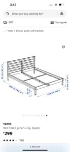 IKEA Double bed Frame with Mattress