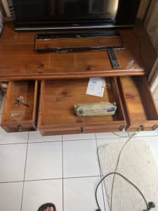 Large Timber coffee table with draws