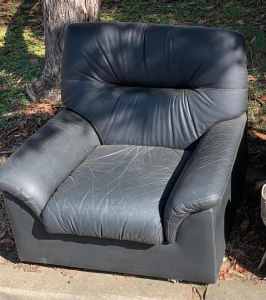 FREE black leather sofa chair