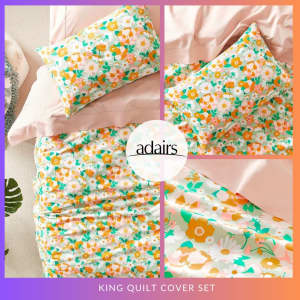 Adairs King Quilt Cover Set - Floral - Brand NEW - Stylish and Luxury