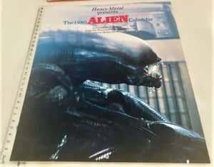 Original1980 Alien Calendar by Heavy Metal Twentieth Century Fox