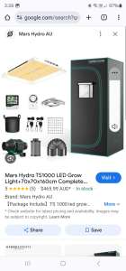 Complete Mars Hydro grow tent set (TS1000 LED)