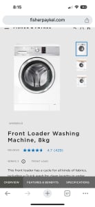 New washing machine (FISHER & PAYKEL)