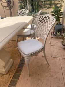 Outdoor Chairs 10 Recycled Caste Aluminium Ashbury (Paid $3500)