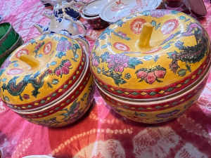 Vintage Chinese Porcelain Container $200 for the Pair
