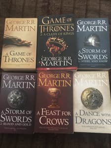 A Game of Thrones Books - 6 in total - used good condition