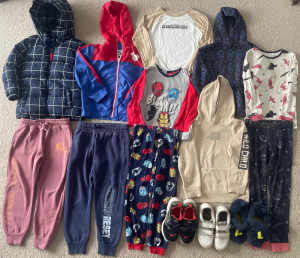 Boy winter clothes NIKE ADIDAS shoes puffer Mickey jacket Avenger PJs