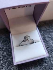 White Gold Engagement Ring / Diamond Ring