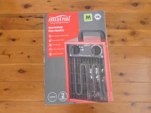 Mistral 2000w Workshop Fan Heater. Brand New