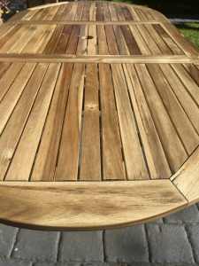 Priced reduced!Dont miss out!Teak outdoor folding table.