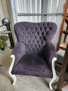 French style wing back chair