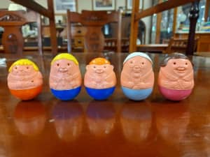 Vintage 1970s Airfix Weeble Family