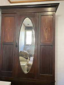 Solid wood antique wardrobe for sale