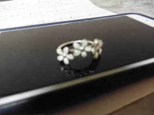 sterling silver pandora daisy ring size p