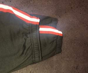 New Womens Khaki Cuffed Trackpant with Orange Reflective Stripe