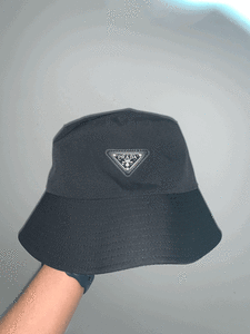 Prada black bucket Hat / Prada logo bucket hat