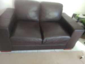 Lounge 2.5 seater leather dark brown