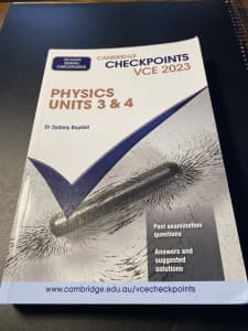Vce Physics units 3 &4 Cambridge checkpoints