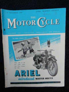 Motor Cycle 8/9/49: Ariel, Velo MOV, F.N., Douglas, Gypsy Tour, G.P.