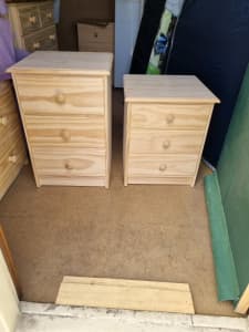 3 Drawer Bedsides small and large