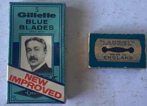 1940s/1980s Gillette Blue Blades Australia / Tommy Guns / WHAL Razor.