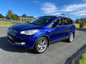 2014 Ford Kuga TF MY15 Titanium PwrShift AWD Acoustic Blue 6 Speed Sports Automatic Dual Clutch