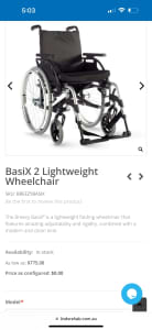 Light weight wheelchair