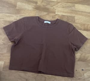 Womens Cotton On Brown Crop Top Soze XL