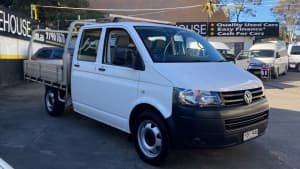 2014 Volkswagen Transporter T5 MY13 TDI400 LWB 4MOTION White 6 Speed Manual Dual Cab Chassis