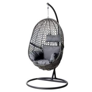 Gardeon Outdoor Egg Swing Chair Wicker Rattan Furniture Pod Stand Cus