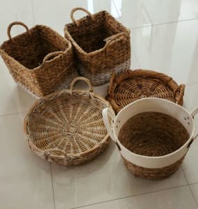 Cane baskets 5 for $50