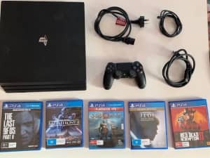 Playstation 4 Pro PS4 Pro 1TB- Controller - 5 x Games - $340