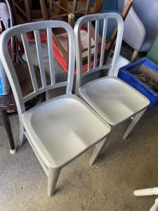 Pair of aluminium chairs Deception Bay
