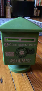 Kids saving pot Piggy bank Postbank for Coin money box