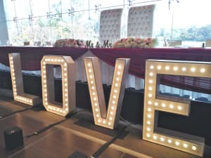 Giant LED OVE Sign For Event