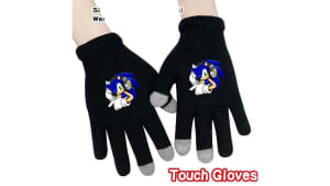 Sonic knitted kids gloves one size