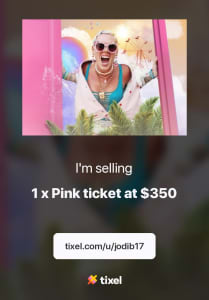 PINK VIP Gold Hot Seat ticket