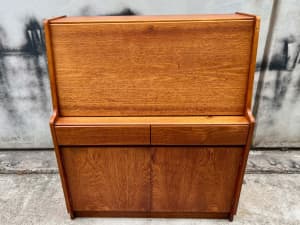 Mid-Century Modern Dropdown Desk/Bureau Made in UK by Remploy 