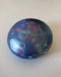 Colin heaney spotted glass paperweight 