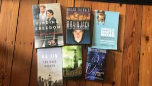 Books for sale - finding freedom, Brainjack, single whit monk - $4 ea