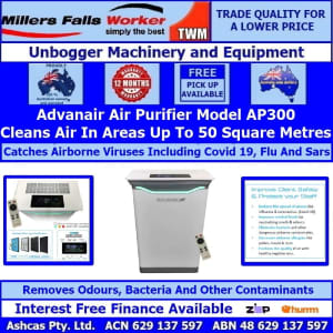 Advanair Air Purifier Up To 50m2 Area Cleans Covid-19 Flu SARS Etc