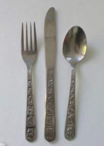 Childs Cutlery set, Knife, Fork Spoon. Stainless steel $5 set
