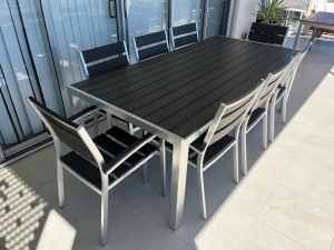 8 seat aluminium outdoor dining setting