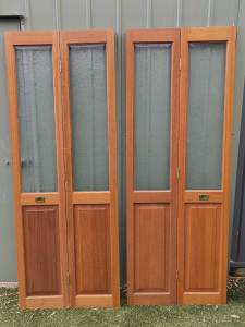 Bifold doors - Hardwood in excellent condition. 375mm per panel = 1.5m
