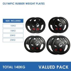 140kg Olympic Weight Plates Bundle (10/15/20/25)