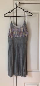 Zimmermann dress size 1 colourful and grey spaghetti strap
