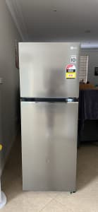 LG 315L top mount fridge in stainless finish