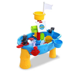 Keezi Kids Beach Sand and Water Toys Outdoor Table Pirate Ship Childr