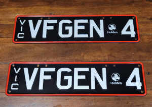 VFGEN4 Personalised Plates suits Holden VF V8s